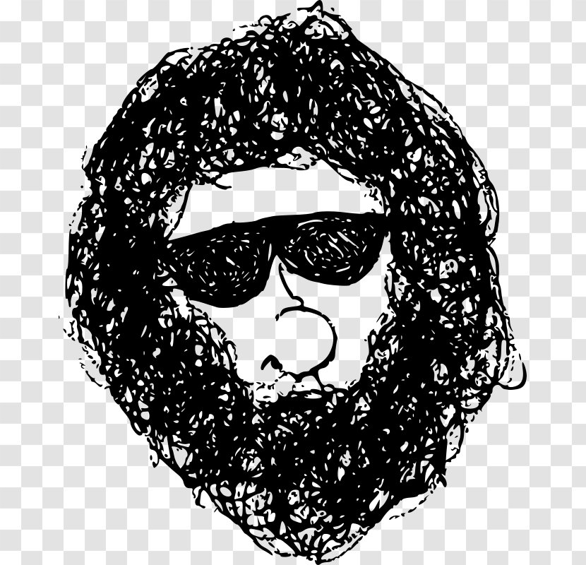 Rastafari Black And White Drawing - Photography - Hairy Man Transparent PNG