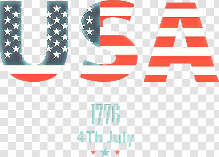 Fourth Of July Background - Flag - Logo Text Transparent PNG