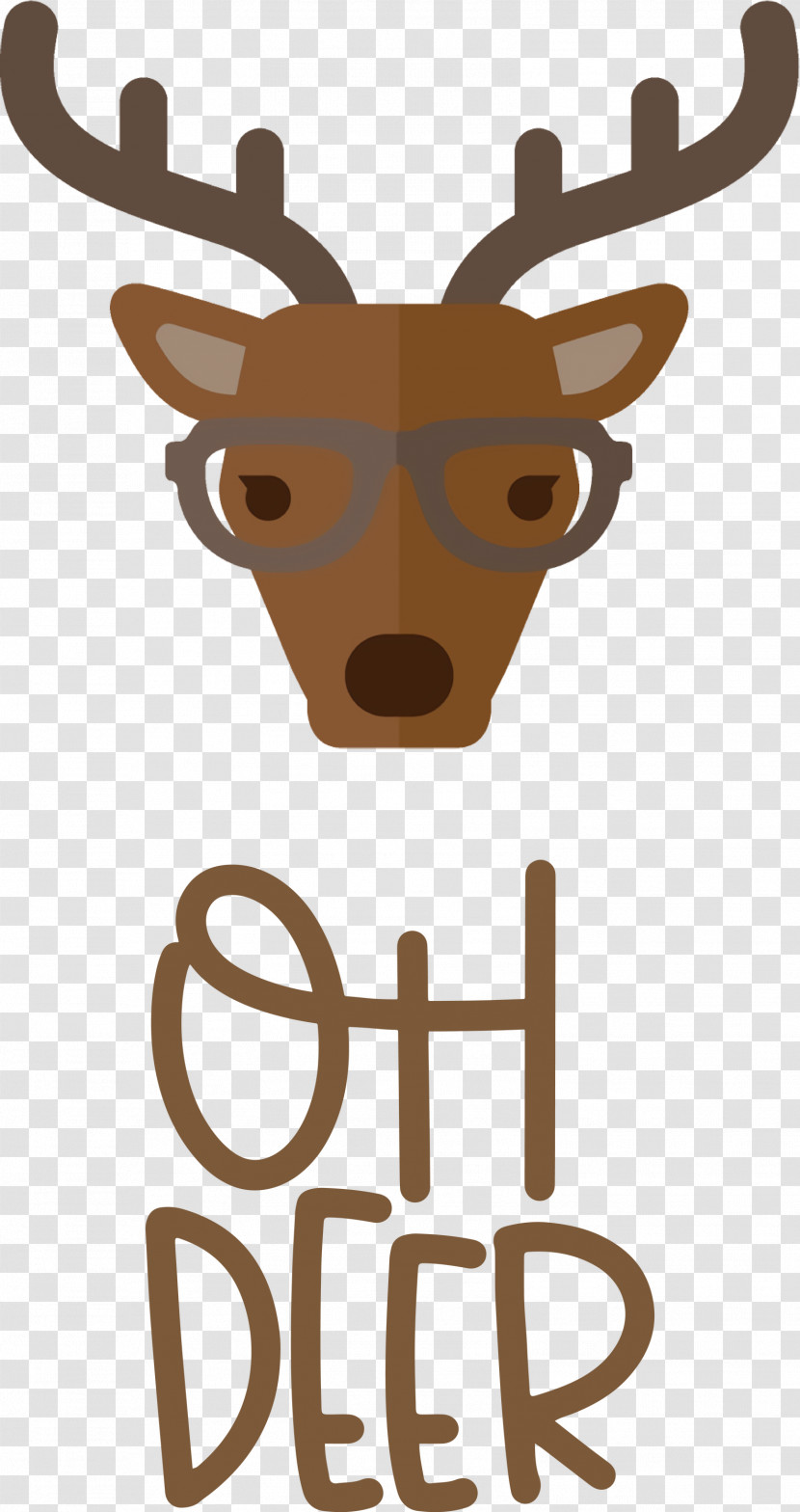 OH Deer Rudolph Christmas Transparent PNG