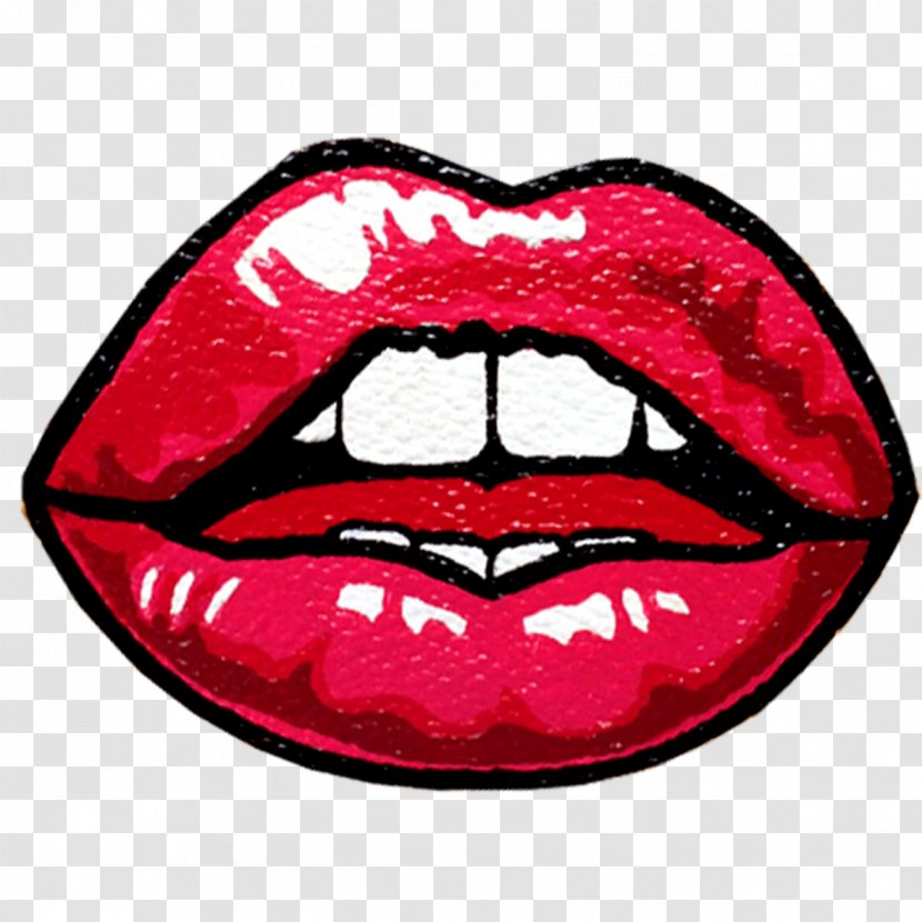 Pop Art Drawing Lip Clip - Flower - Lips Transparent PNG