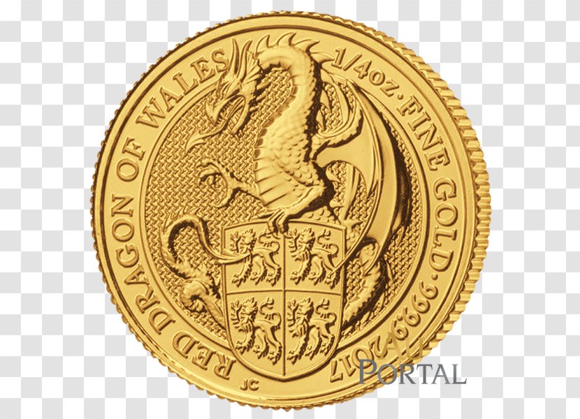 The Queen's Beasts Royal Mint Gold Bullion Coin - Invest Wales Transparent PNG