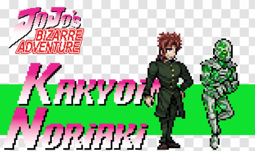 Noriaki Kakyoin JoJo's Bizarre Adventure Pixel Art Digital Character - Hierophant - Sprite Transparent PNG