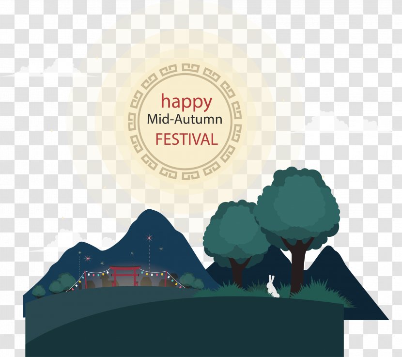 Mid-Autumn Festival Full Moon - Midautumn - Romantic Mid-autumn Night Transparent PNG