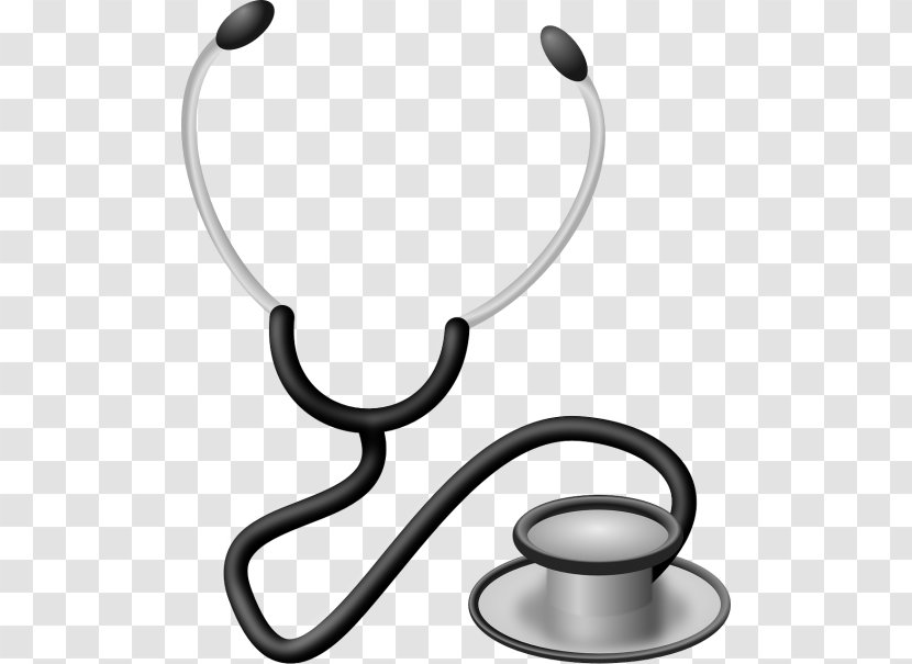 Physician Stethoscope Doctor Of Medicine Clip Art - Black And White - Bedtime Clipart Transparent PNG