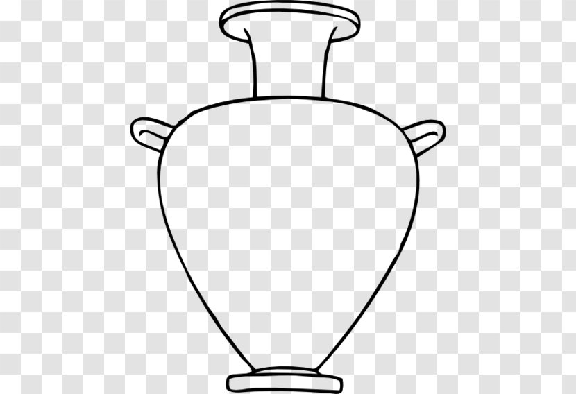 Pottery Of Ancient Greece Vase Clip Art - Black And White - Olive Crown Transparent PNG