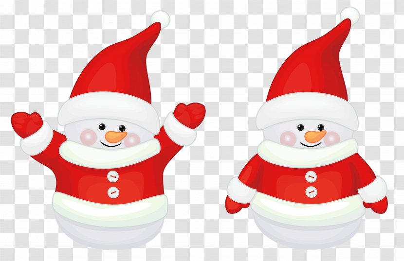 Santa Claus's Reindeer Christmas Clip Art - Snowman - Transparent Cute Red Claus Decor Clipart Transparent PNG
