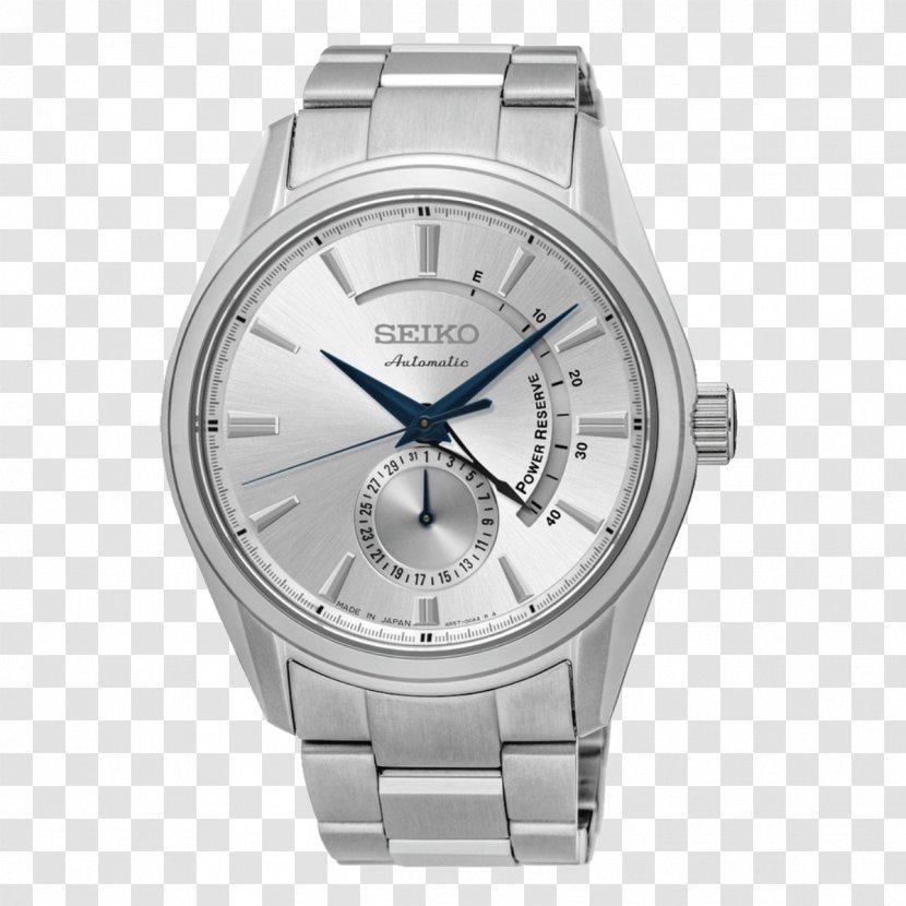 Seiko Automatic Watch Power Reserve Indicator Mechanical - Steel Transparent PNG