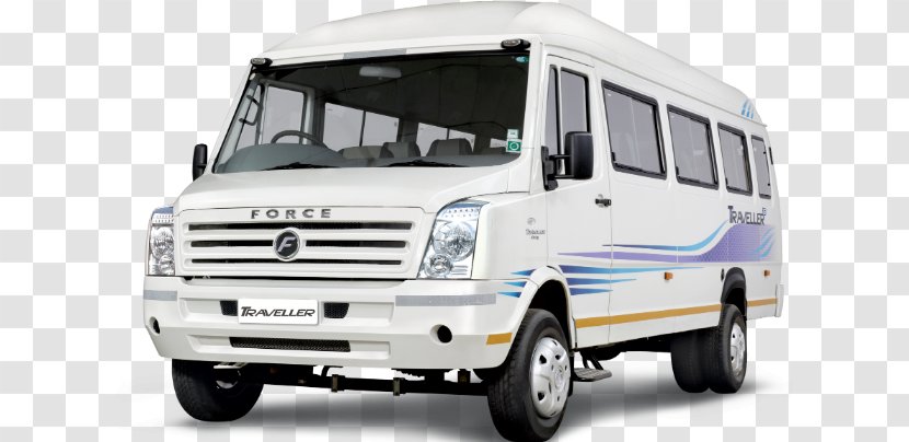 Tempo Traveller Hire In Delhi Gurgaon Force Motors Taxi Bus Car - Compact - Travel Transparent PNG