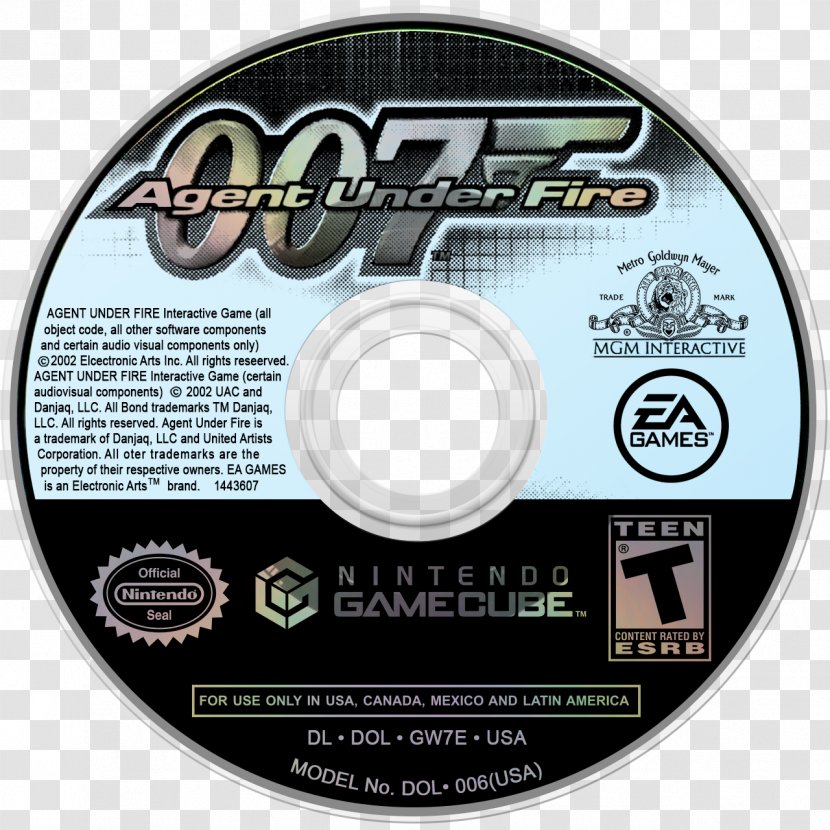 007: Agent Under Fire Compact Disc James Bond Nightfire GameCube Mario Party 4 - 007 Transparent PNG