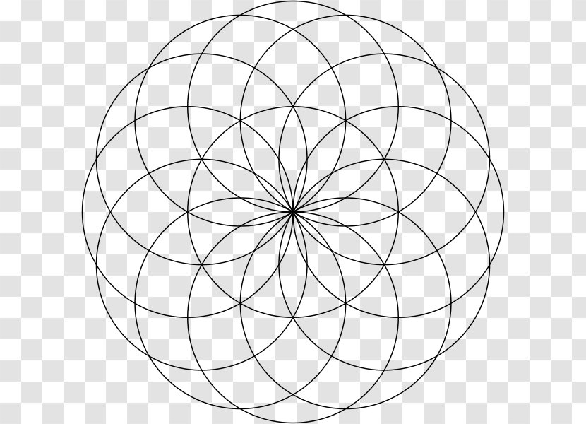 Torus Vesica Piscis Geometry Circle Shape - Overlapping Circles Grid Transparent PNG