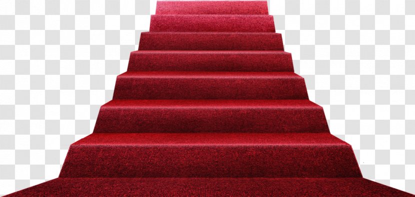 Stairs Red Carpet Floor - Ladder Transparent PNG