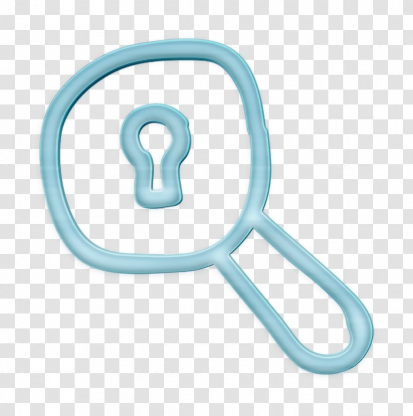 Key Icon Lock Magnifier - Turquoise Search Transparent PNG