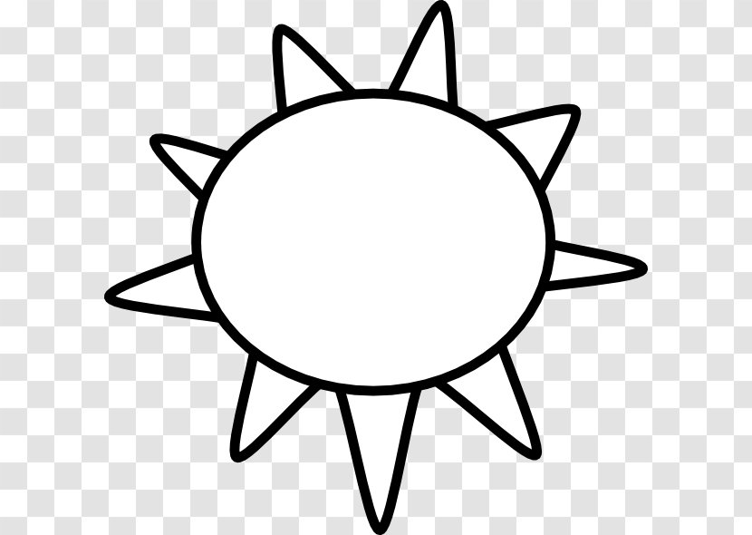 Outline Clip Art - Monochrome - Drawings Of Sun Transparent PNG