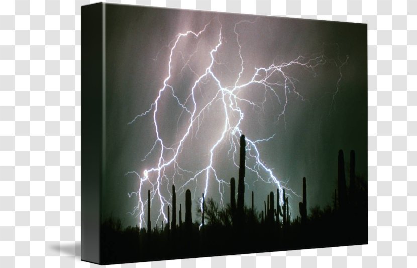 Lightning Thunderstorm Desert - Storm Transparent PNG