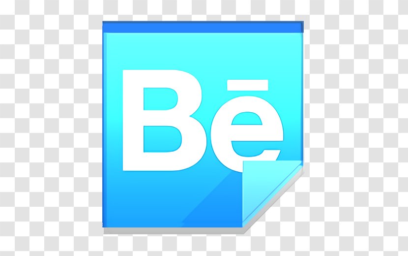 Behance Icon Logo Communication - Electric Blue Transparent PNG