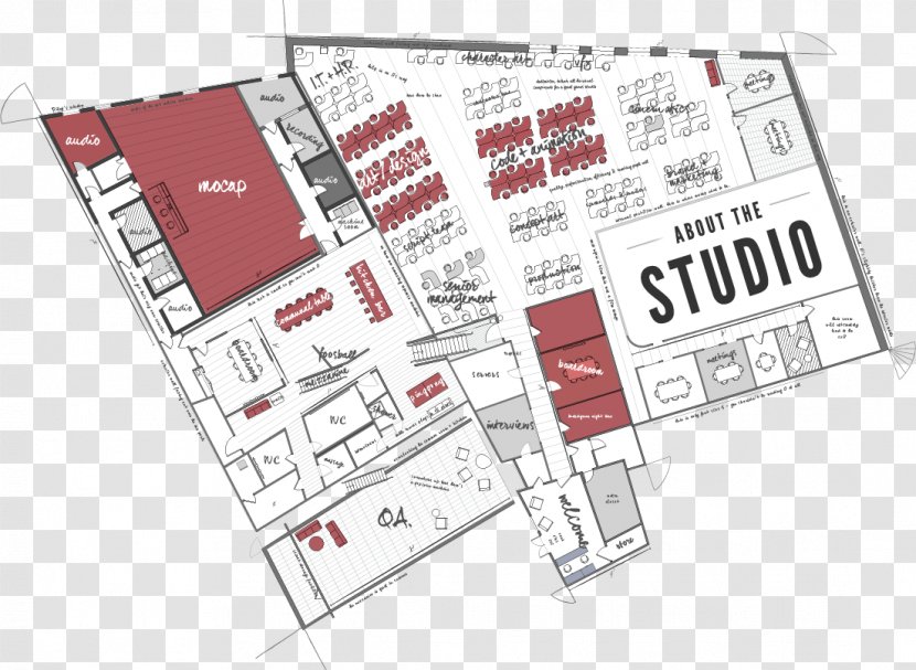 Batman: Arkham Asylum Floor Plan Rocksteady Studios Architectural Drawing - Media - Breakfast In Kind Transparent PNG