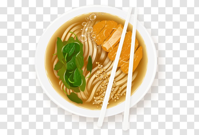Okinawa Soba Laksa Saimin Ramen Chinese Noodles - Food - Soup Bowl Transparent PNG