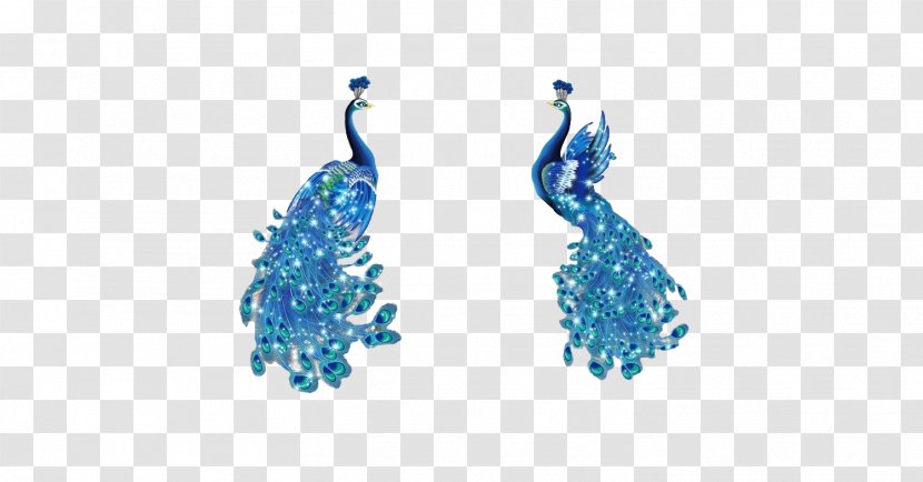 Bird Blue Peafowl Feather - Body Jewelry - Relative Peacock Transparent PNG