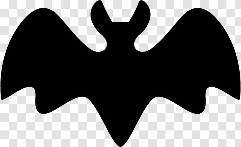 Bat Halloween - Blackandwhite Logo Transparent PNG