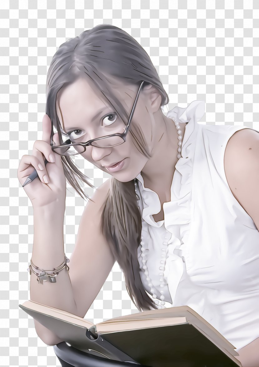 Glasses - Chin - Gesture Whitecollar Worker Transparent PNG