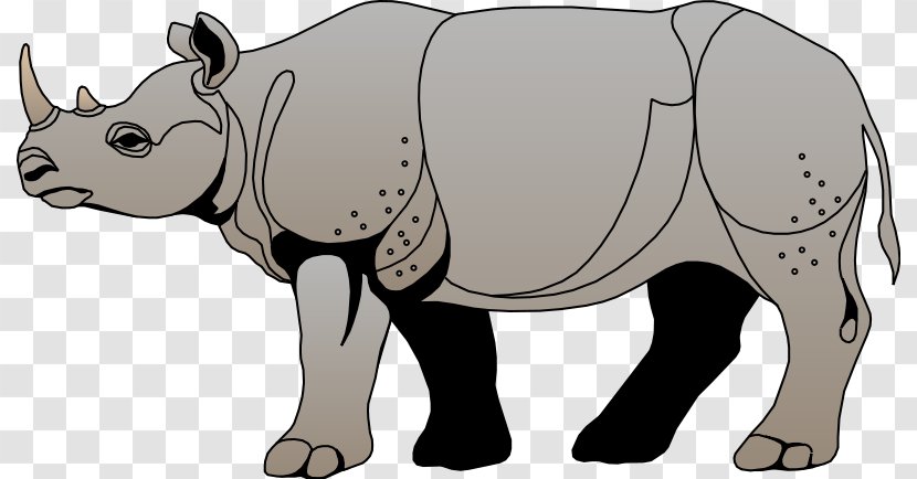 Black Rhinoceros Clip Art - Microsoft Powerpoint - Rhino Animal Cliparts Transparent PNG