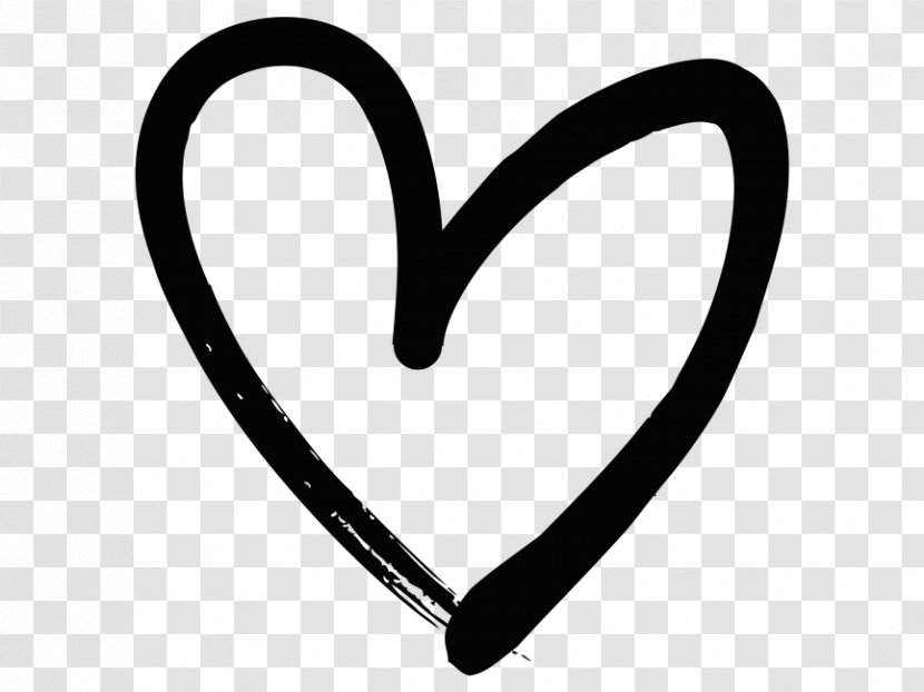 Line Text Font Heart Symbol - Blackandwhite - Love Logo Transparent PNG