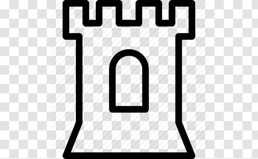 Castle ICO Icon - Monochrome - Outline Transparent PNG