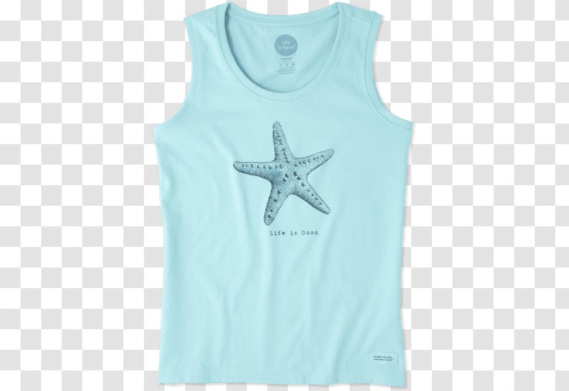 T-shirt Sleeveless Shirt Outerwear Neck - Blue Transparent PNG