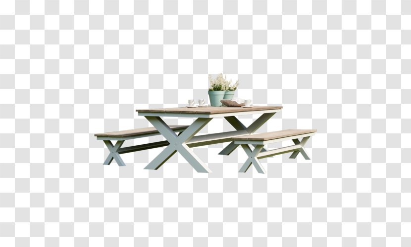 Picnic Table Garden Furniture - Grey Scale Transparent PNG