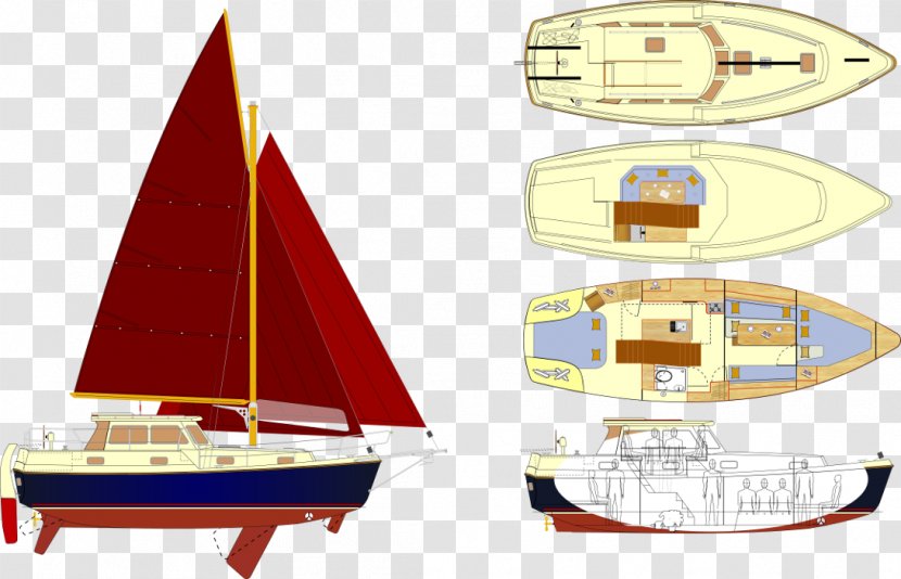 Dinghy Sailing Yacht Yawl Proa - Sail Transparent PNG