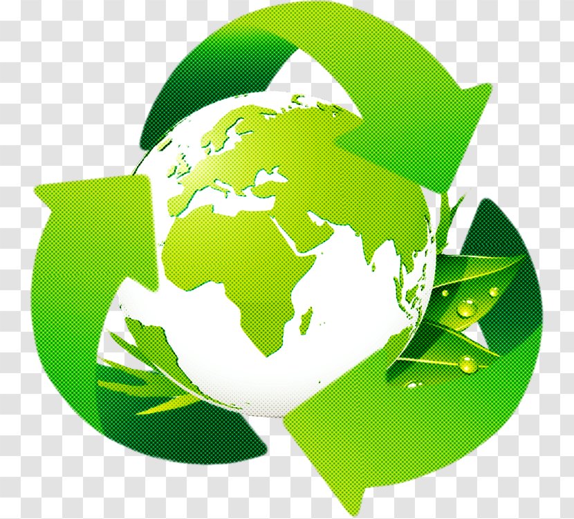 Green Leaf World Recycling Logo - Symbol Earth Transparent PNG