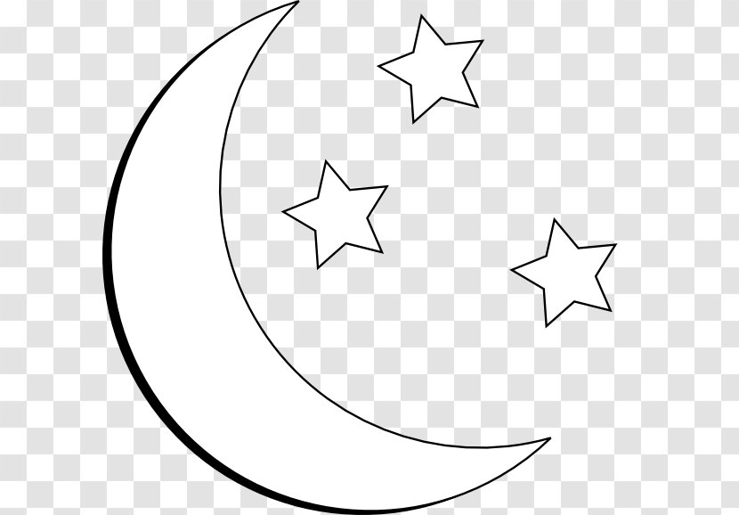 Star Moon Black And White Clip Art - Gtype Mainsequence - MOON AND STAR Transparent PNG