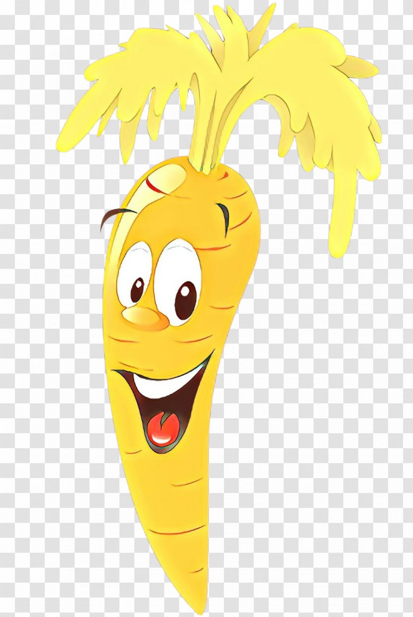 Cartoon Yellow Banana Plant Smiley - Vegetable Smile Transparent PNG