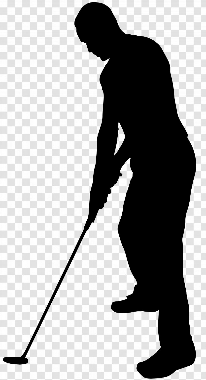 Standing Silhouette Golfer Golf Club - Solid Swinghit Recreation Transparent PNG