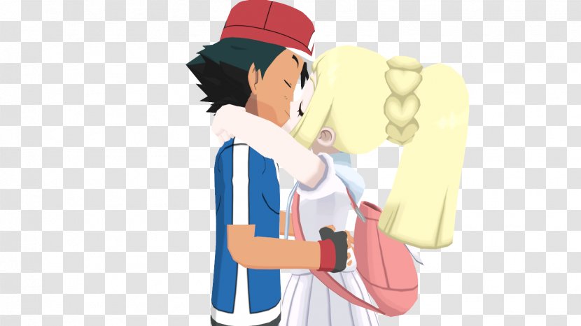 Pokémon Sun And Moon Ash Ketchum Serena - Silhouette - Heart Transparent PNG