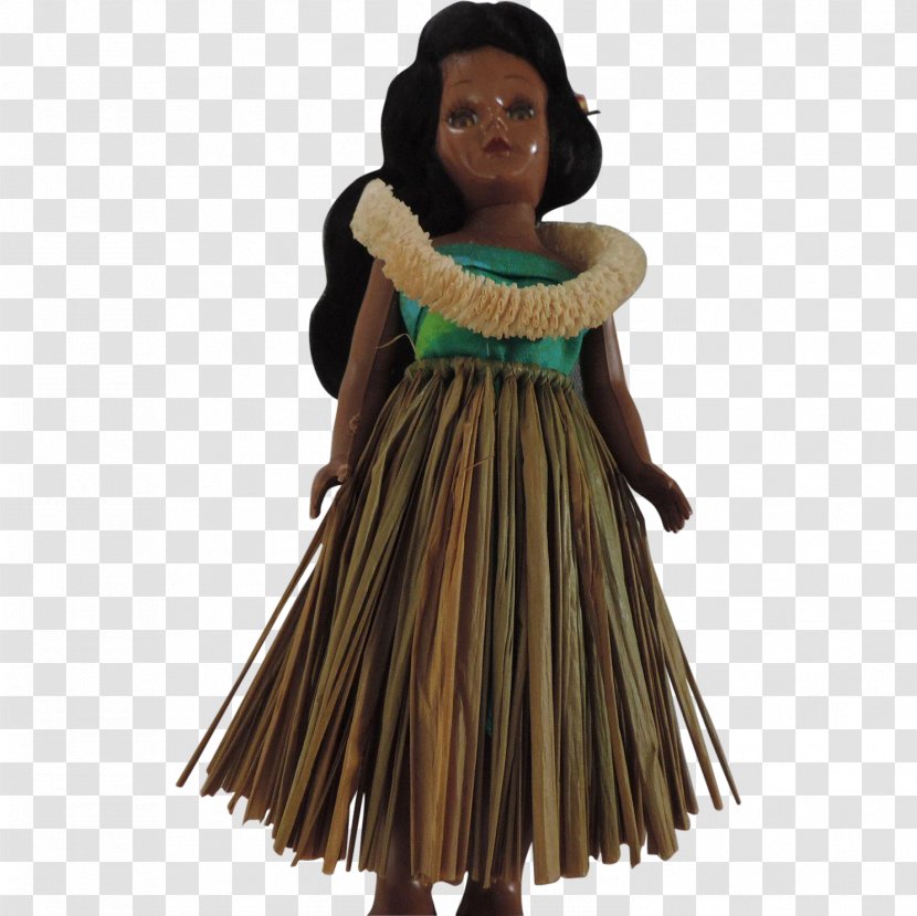 Hula Folk Costume Doll Design - Heart Transparent PNG