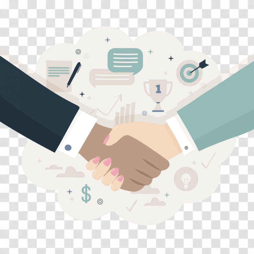 Handshake Businessperson - Management - Business People Shaking Hands And Arms Icon Vector Transparent PNG