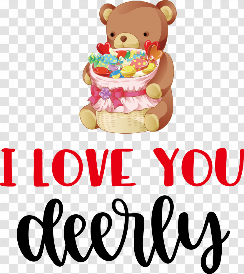 I Love You Deerly Valentines Day Quotes Valentines Day Message Transparent PNG