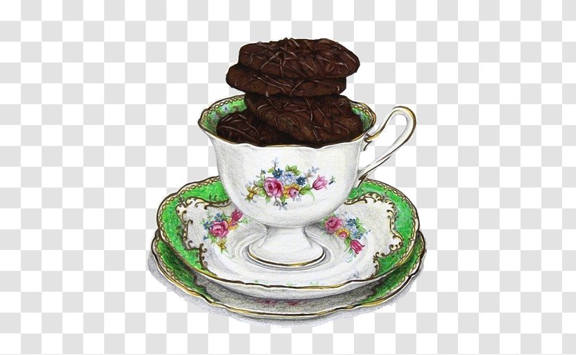 Turkish Coffee Tea Cup Chocolate - Cookie - Biscuits Transparent PNG