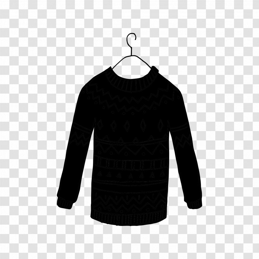 Sleeve Shoulder Sweater Wool Product - Neck - Black Transparent PNG
