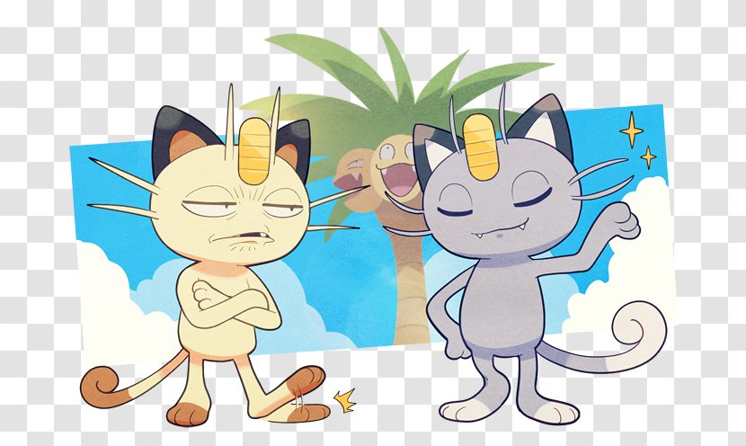 Pokémon Sun And Moon Meowth Alola Exeggutor - Heart - Majority Rule Day Transparent PNG