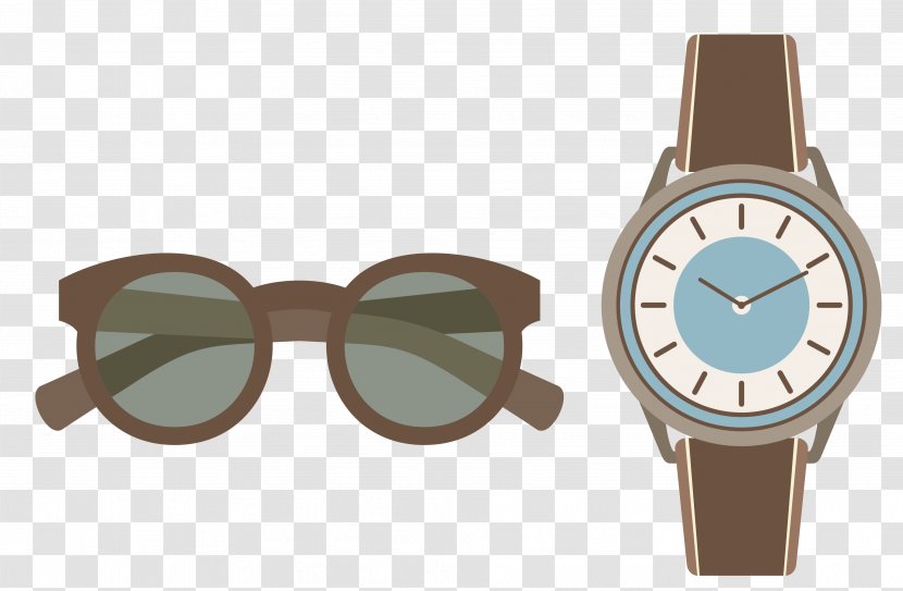 Aviator Sunglasses - Brown - Vector Watch Transparent PNG