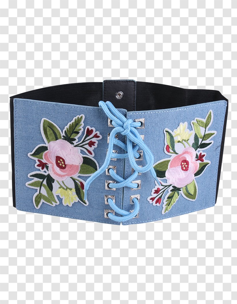Clothing Accessories Embroider Now Belt Embroidery Lace - Blue Transparent PNG