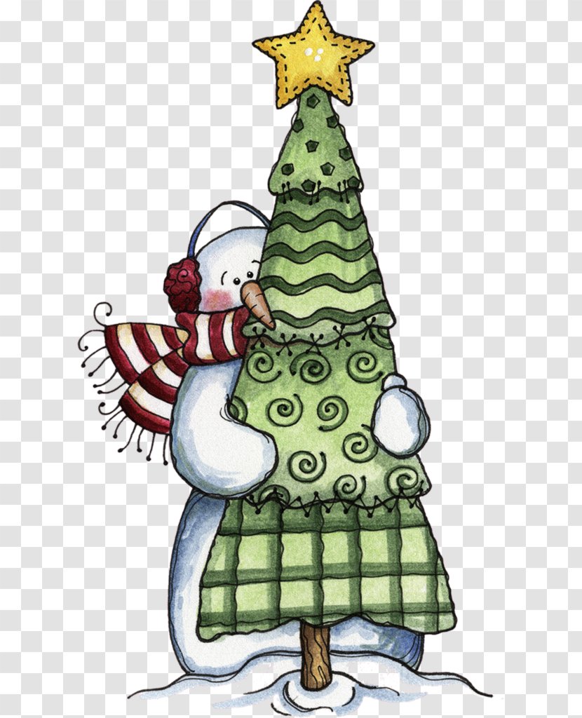 Christmas Tree Drawing Snowman Coloring Book - Cartoon Transparent PNG