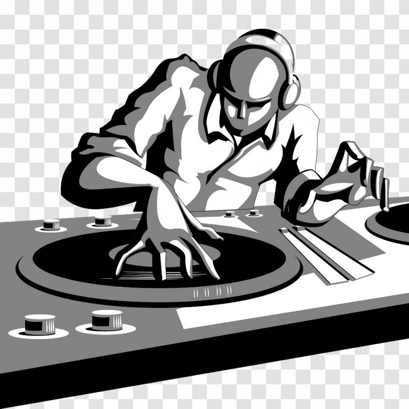 Disc Jockey DJ Mixer Cartoon Clip Art - Flower - Rap File Transparent PNG