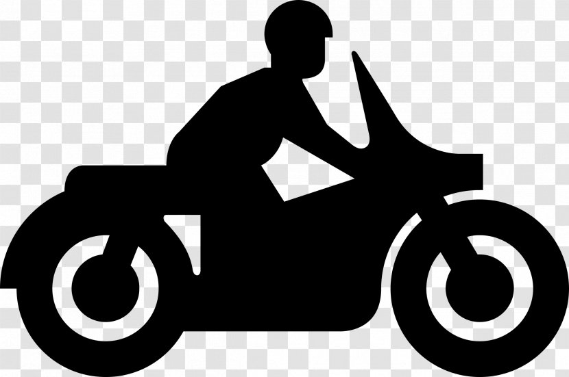 Scooter Motorcycle Components Clip Art - Black And White - Motor Transparent PNG