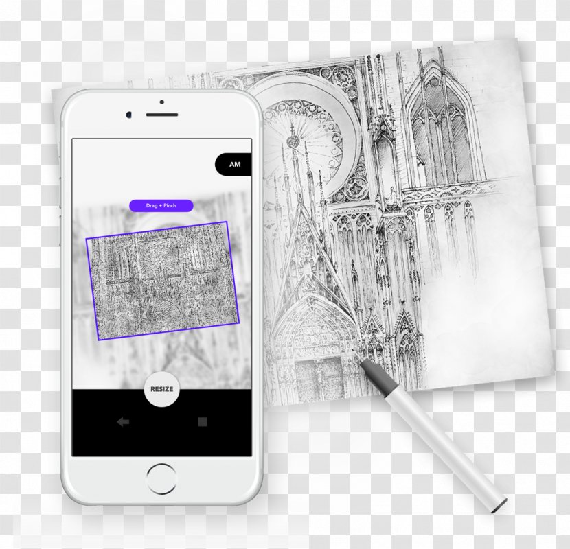 Drawing Painting Artist Tracing Paper Digital Art - Telephony - Iphone Transparent PNG