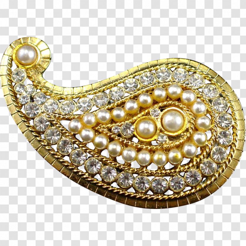 Pearl Brooch Bling-bling Body Jewellery - Large Transparent PNG