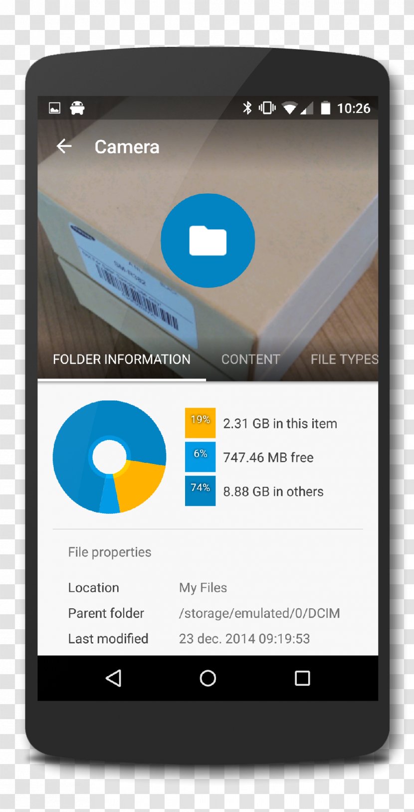 File Manager Explorer Multimedia - Gadget - App Design Material Transparent PNG