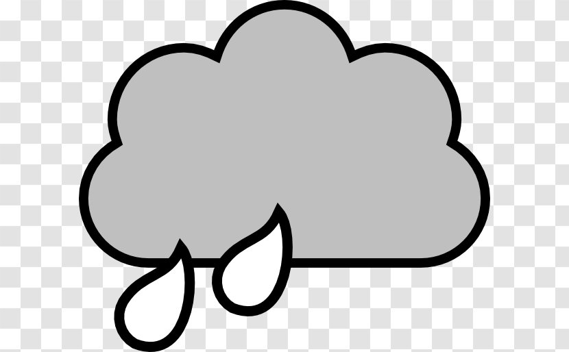 Rain Cloud Storm Clip Art - Heart Transparent PNG